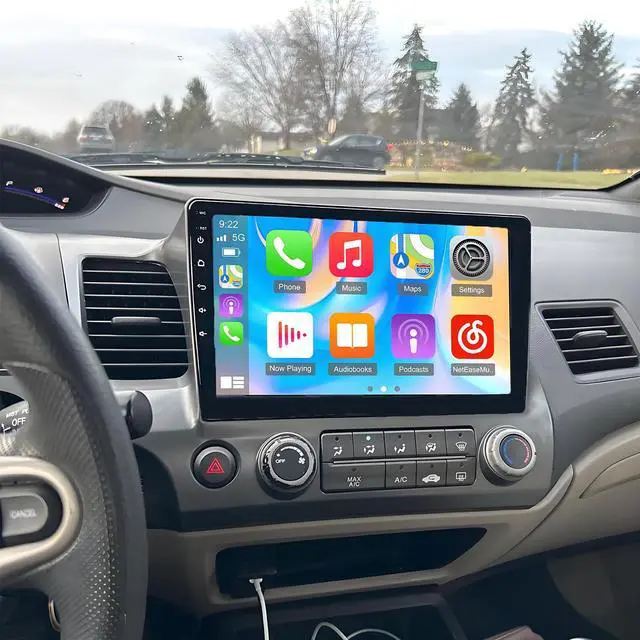 Main image of 10inch Car Stereo Radio Compatible for Honda Civic 2006 2007 2008 2009 2010 2011, Android 14 Touchscreen Car Radio with Carplay Android Auto GPS Navigation WiFi AHD Camera Mic 2+32G