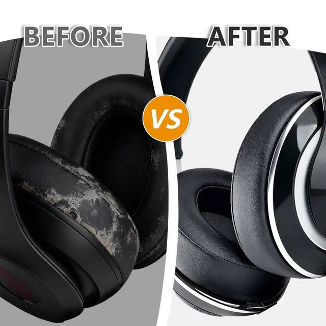 Alt view image 5 of 6 - Replacement Ear Pads Cushions for Beats Studio 2 & 3 Wireless Headphones, Earpads Covers Compatible with Studio 2.0 & 3.0 (B0501, B0500, A1914), Softer Memory Foam, Better Noise Isolation (Titanium)