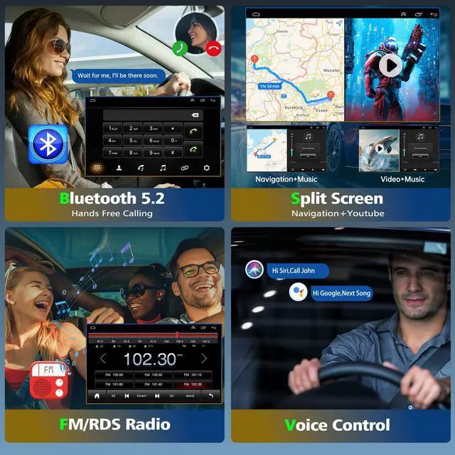 Alt view image 6 of 7 - 4Core 64G Car Stereo for Toyota Tundra 2000 2001 2002 2003 2004 2005 2006 Radio Upgrade 7IN IPS Touch Screen with Wireless Carplay Android Auto AHD Back up Camera GPS Navigation SWC Android 13