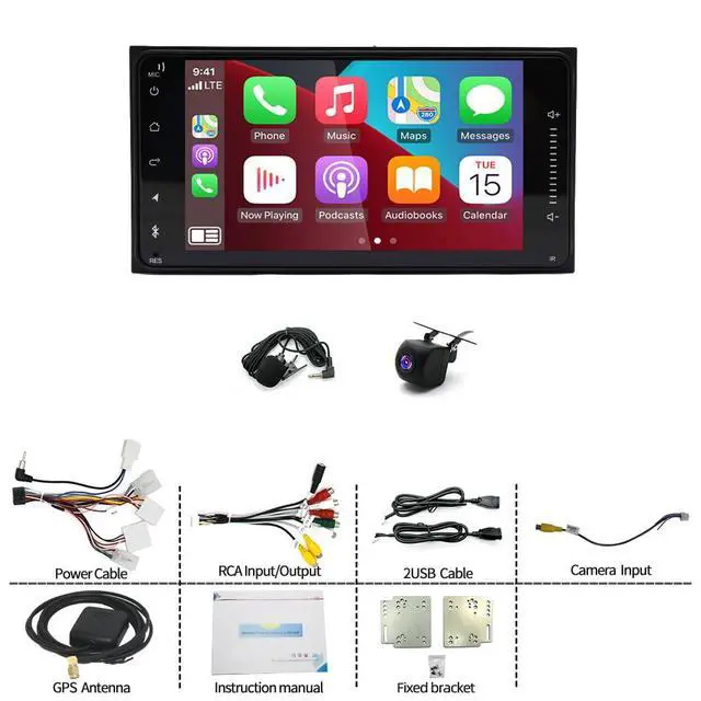 Alt view image 7 of 7 - 4Core 64G Car Stereo for Toyota Tundra 2000 2001 2002 2003 2004 2005 2006 Radio Upgrade 7IN IPS Touch Screen with Wireless Carplay Android Auto AHD Back up Camera GPS Navigation SWC Android 13