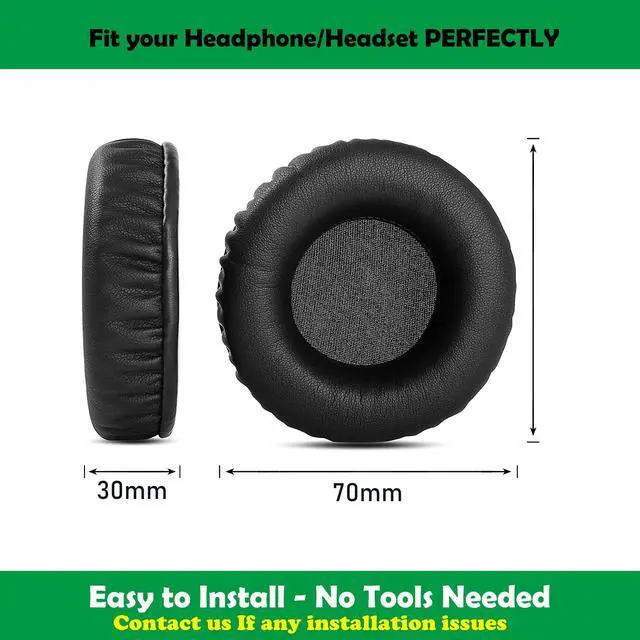 Alt view image 3 of 6 - Replacement Earpads Cushions for Sony MDR-ZX100 ZX110 ZX300 ZX310 | Protein Leather & Memory Foam, Earpads for Sony MDR-ZX100/ZX110/ZX300/ZX310/V150/V300/ZX102DPV/Dr BT101 Headphones