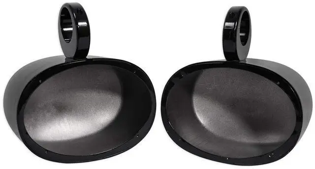 Alt view image 2 of 7 - MAC69B 6x9 Wakeboard Tower Pod Pair with 46CSC6934 Speakers | 900W Peak/300W RMS, 3-Way 4 Ohm, Black, 6061 Aluminum, MAC360B 360 Swivel Clamps, Surface Mount, Waterproof, Marine, 3-Items