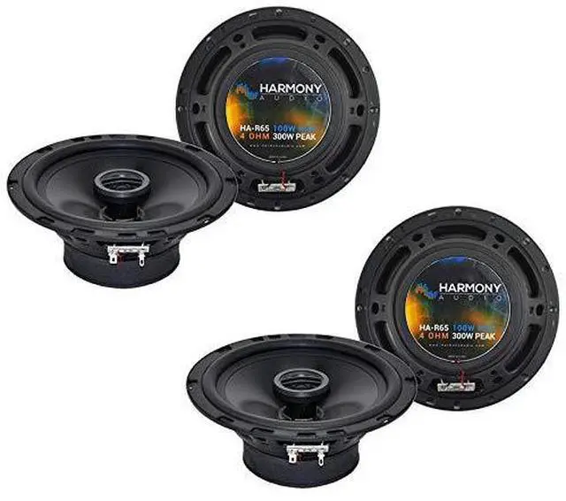 Main image of 6.5" Speaker Pair with Grills Fits 2007-2008 Hyundai Santa Fe | 300W rated set, direct replacement for worn factory sound, easy car door upgrade, clear full-range tone, 6.5 inch size