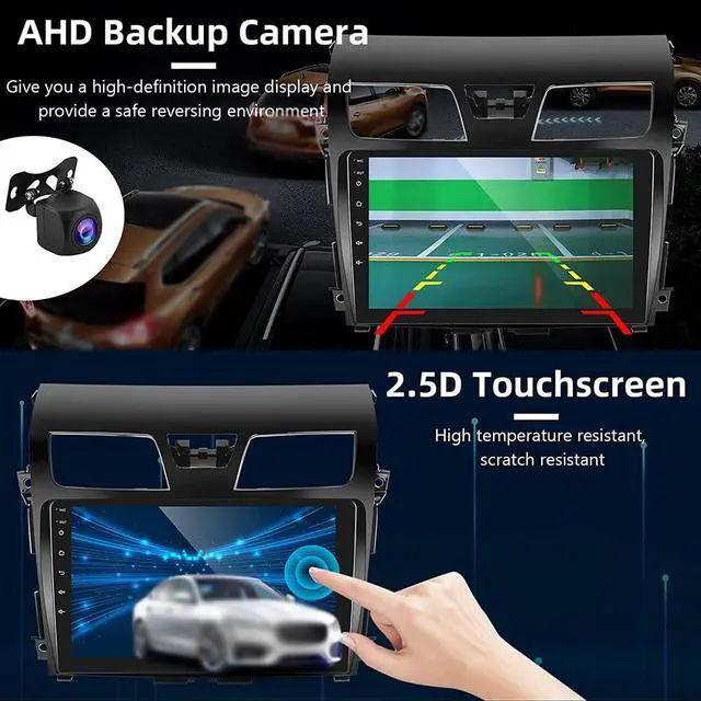 Alt view image 6 of 7 - Android 13 Double Din Car Stereo for Nissan Altima 2013-2015 | 10.1" Touch Screen Car Stereo Radio with Wireless Carplay Android Auto GPS Navigation WiFi Mic Backup Camera