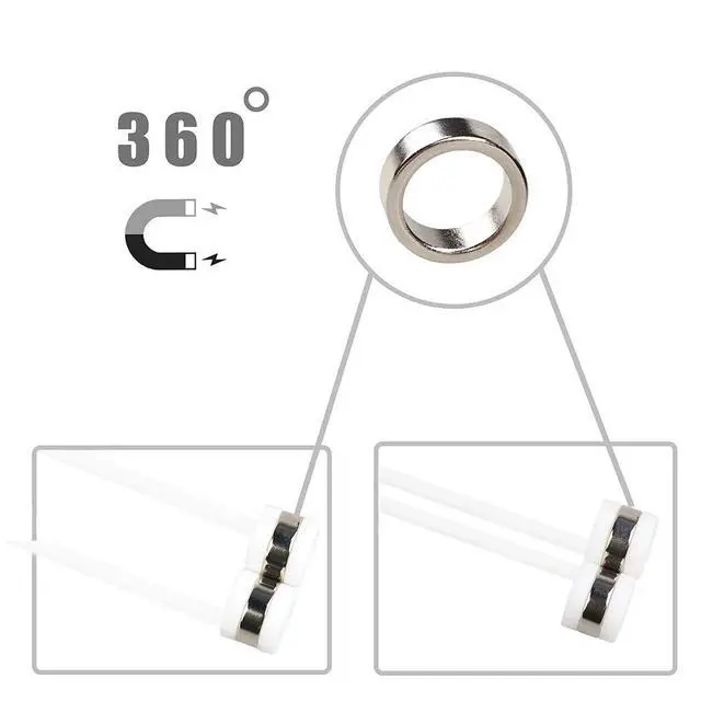 Alt view image 4 of 6 - 360° Strong Magnetic earphone Strap Anti-Lost Cord Sports String for Airpods 3rd 2nd Generation Pro 3 2 1(White)