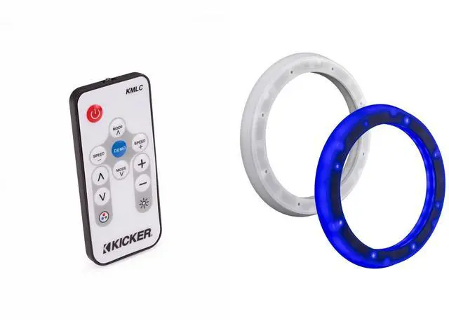 Main image of 51KLSR88 8.8-to-8 in Marine Adapter & LED Remote Bundle | 8.8-inch to 8-inch LED adapter ring for marine speakers with LED remote included