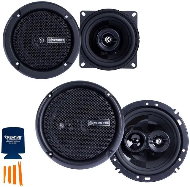 Main image of PRX4 4 in PRX603 6.5 in Speaker Pair Bundle | One pair of PRX4 4 in coaxial speakers and one pair of PRX603 6.5 in 3-way coaxial speakers