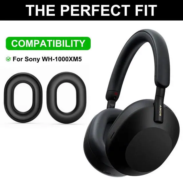 Alt view image 2 of 7 - Silicone Ear Pad Covers for Sony WH-1000XM5, Sweat-Proof, Anti-Scratch, Gym-Ready Ear Cushion Protectors, Easy to Clean, Soft Fit for Workout & Travel - Blue