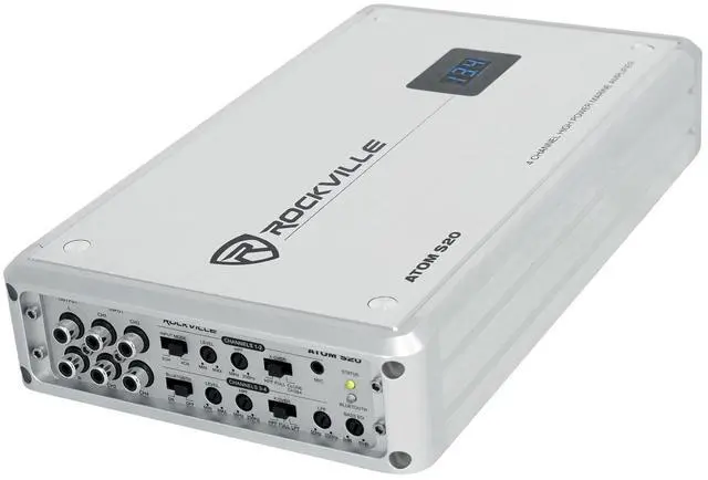 Alt view image 3 of 7 - Atom S20 4 Channel Bluetooth Amplifier w/Volt Meter+Mic for ATV/UTV
