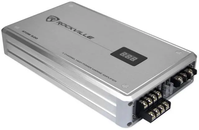 Alt view image 5 of 7 - Atom S20 4 Channel Bluetooth Amplifier w/Volt Meter+Mic for ATV/UTV