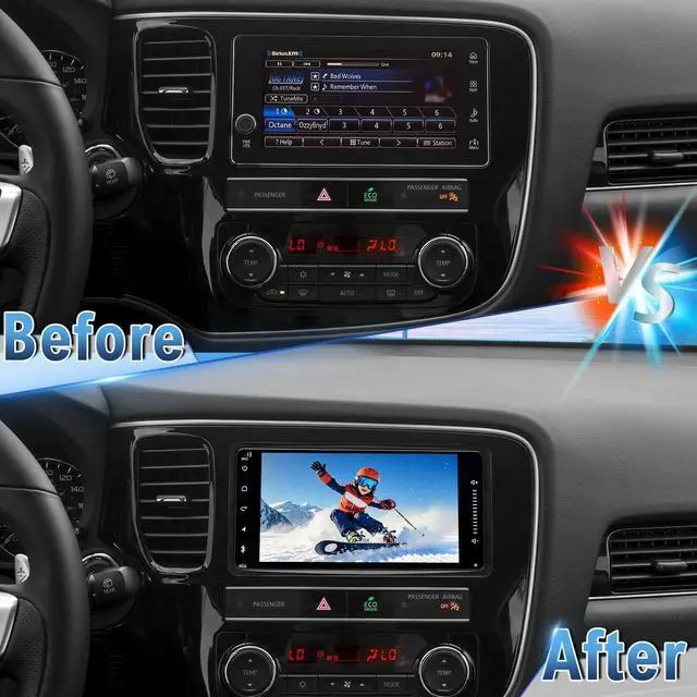 Alt view image 2 of 7 - 2 Din Car Stereo Upgrade Radio for Mitsubishi Outlander 2014-2020 | Android 14 4G+64G 7" Touchscreen with Carplay Android Auto GPS WiFi Bluetooth RDS DSP SWC Mirrorlink Mic Backup Camera