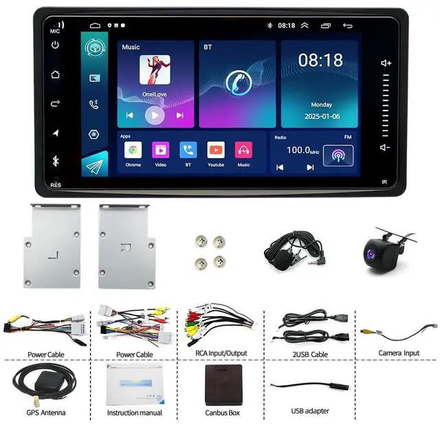 Alt view image 6 of 7 - 2 Din Car Stereo Upgrade Radio for Mitsubishi Outlander 2014-2020 | Android 14 4G+64G 7" Touchscreen with Carplay Android Auto GPS WiFi Bluetooth RDS DSP SWC Mirrorlink Mic Backup Camera