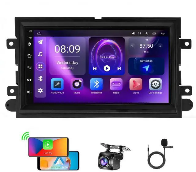 Main image of 7" Car Stereo Radio for Ford Mustang 2005 2006 2007 2008 2009, Android 13 Touchscreen GPS Navigation Head Unit with 4+64GB ROM,Support Bluetooth,DSP, Mirror Link, Steering Wheel Control, Backup Camera