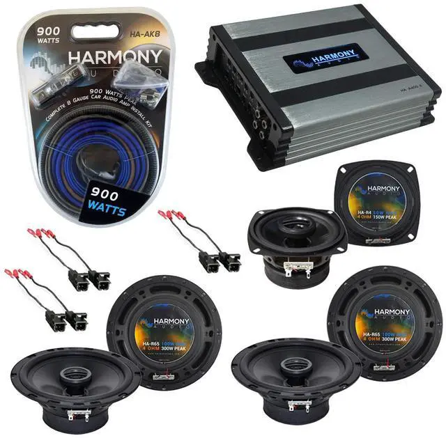 Main image of Speaker Package with HA-A400.1 Amp Fits Hummer H2 2003-2007 | Complete sound system upgrade, direct replacement for tired stock drivers, deeper bass, handy accessories, easy install