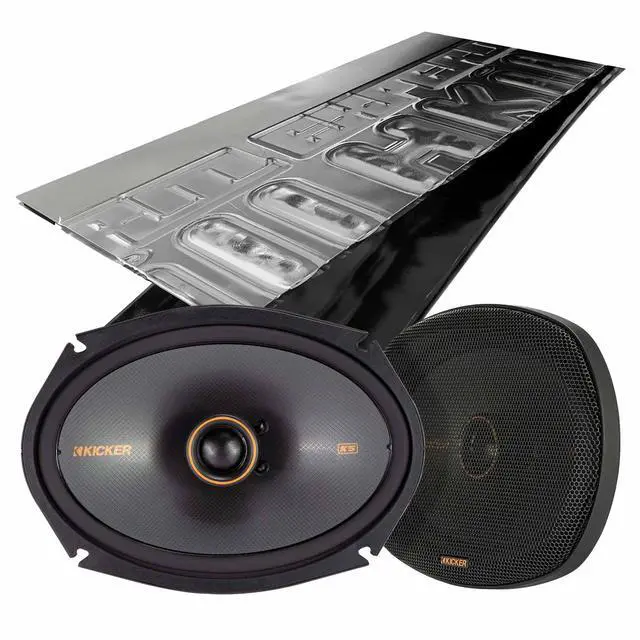 Main image of KSC690, KS Series 6x9 2-Way 4 Ohm Coaxial Speakers + Damping Kit Bundle