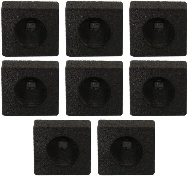 Main image of QPower QBomb QBTW6.5 Single 6.5 Inch Bedliner Spray Car Box Speaker Subwoofer Enclosures (8 Pack)