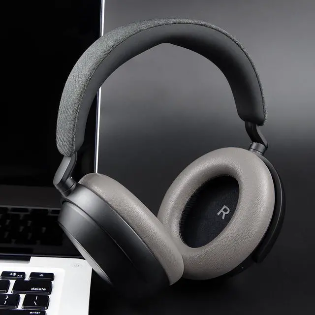 Alt view image 3 of 6 - Lambskin Earpads Replacement for Sennheiser HDB 630/Momentum 5/Momentum 4 Wireless Headphones, Ear Pads Cushions with High-Density Noise Cancelling Foam - Grey