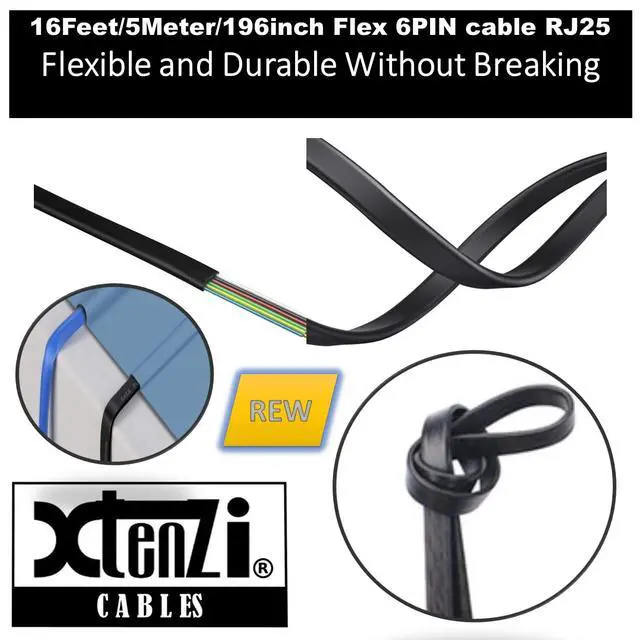 Alt view image 3 of 7 - 6Pin Flex Cable XTFC Wire Accessory XT91672 for Amp Remote Bass Knob Compatible with JBL BassPro SL Micro Nano Amplifiers