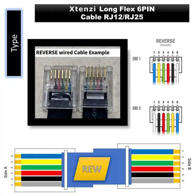Alt view image 5 of 7 - 6Pin Flex Cable XTFC Wire Accessory XT91672 for Amp Remote Bass Knob Compatible with JBL BassPro SL Micro Nano Amplifiers
