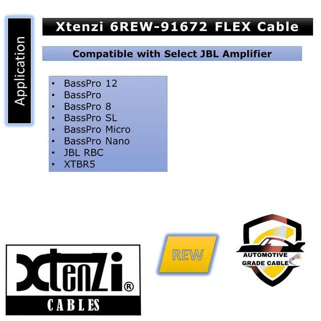 Alt view image 7 of 7 - 6Pin Flex Cable XTFC Wire Accessory XT91672 for Amp Remote Bass Knob Compatible with JBL BassPro SL Micro Nano Amplifiers