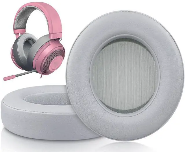 Main image of Headphones Ear Pads Cushions Replacement for Razer Kraken Pro V2, Kraken 7.1 V2, Kraken Stormtrooper Headset, Earpads with Softer Protein Leather-PL Grey