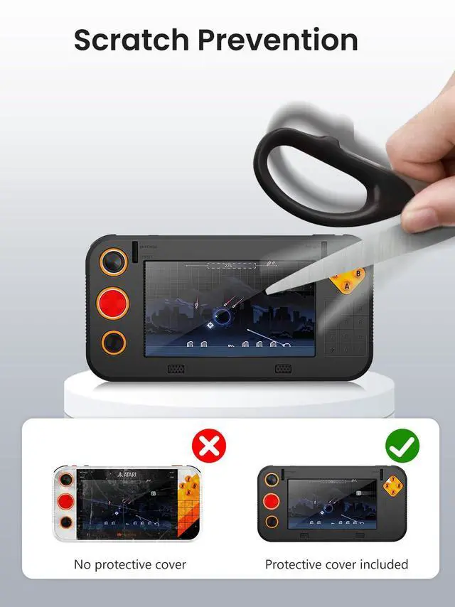 Alt view image 4 of 7 - for My Arcade Atari Gamestation Go Silicone Grip Case,Soft Skin Silicone Full Protective Case Cover with My Arcade Atari Gamestation Go-Black