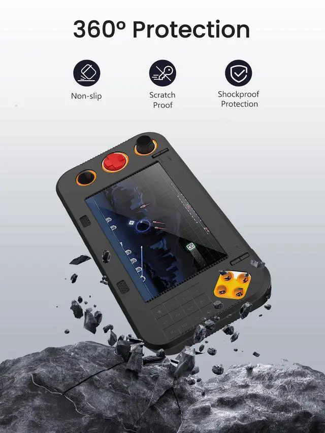 Alt view image 2 of 7 - for My Arcade Atari Gamestation Go Silicone Grip Case,Soft Skin Silicone Full Protective Case Cover with My Arcade Atari Gamestation Go-Black
