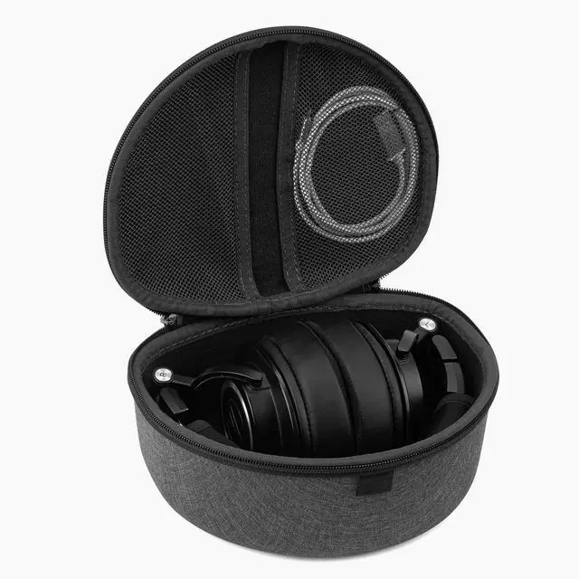 Alt view image 3 of 6 - Shield Headphones Case Compatible with Audio-Technica ATH-M50X/M30X, ULTRASONE Signature Fusion Open Back, Replacement Hard Shell Travel Carrying Bag with Cable Storage (Dark Grey)