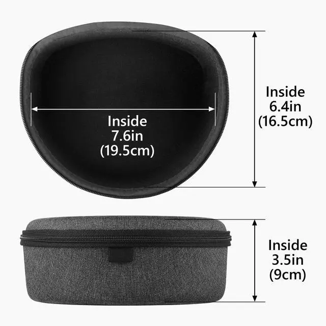Alt view image 5 of 6 - Shield Headphones Case Compatible with Audio-Technica ATH-M50X/M30X, ULTRASONE Signature Fusion Open Back, Replacement Hard Shell Travel Carrying Bag with Cable Storage (Dark Grey)