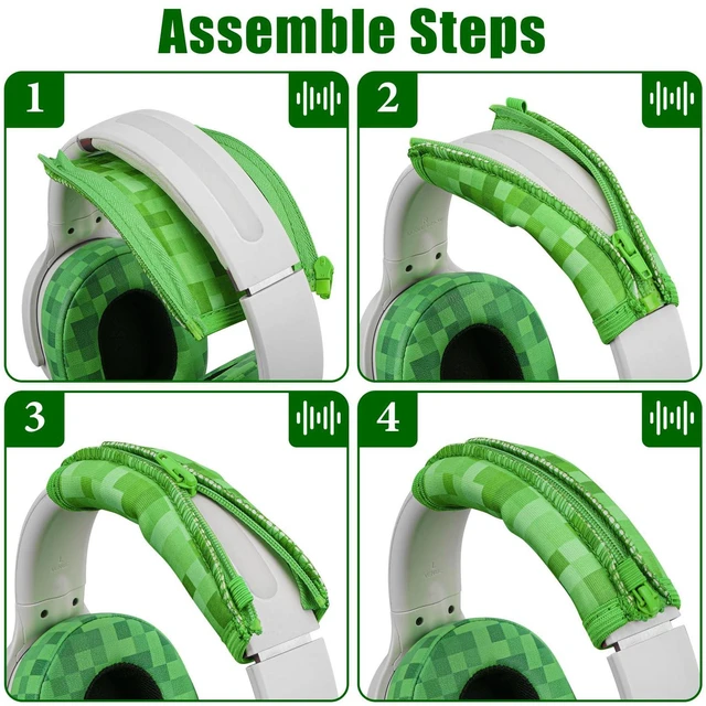 Alt view image 2 of 6 - Flex Fabric Headband Cover Compatible with Skullcandy Crusher Evo/Crusher ANC/Crusher ANC2, Hesh 3/ Hesh Evo/Hesh ANC, Venue ANC Headphone, Sweat Cover (MC Grass)