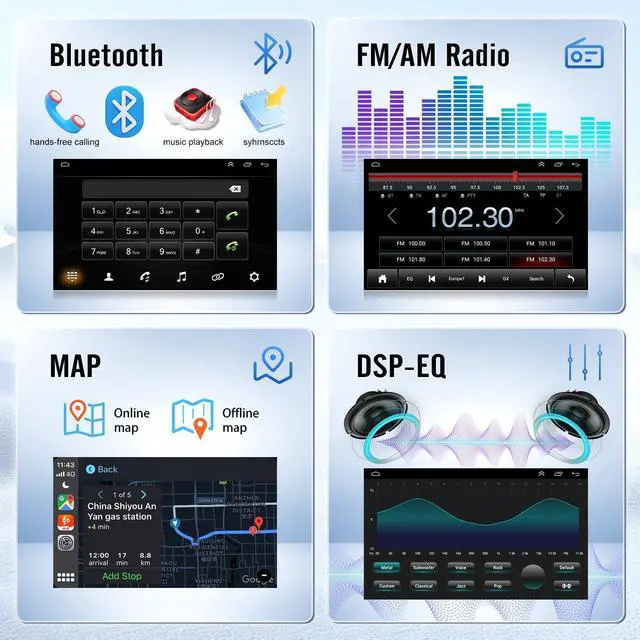 Alt view image 7 of 7 - 7'' Car Radio for GMC Envoy 2002-2006 with Wireless CarPlay Android Auto | Android 13 Touchscreen Stereo for GMC Envoy with GPS Bluetooth SWC WiFi FM AHD Backup Camera MirrorLink 2+32G