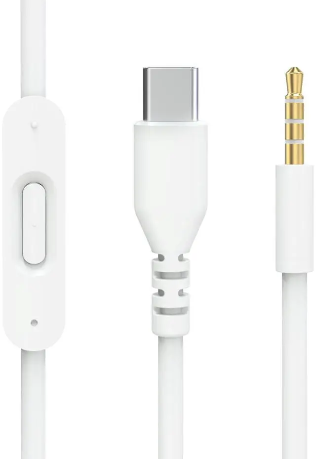 Main image of USB C Audio Cable Cord Wire with In-line Microphone & Control Compatible with Beats Headphones Solo 4/3/2, Studio, Studio Pro, Pro, Detox, Wireless, Mixr, Executive, Pill for IPhone 17/16 (White)