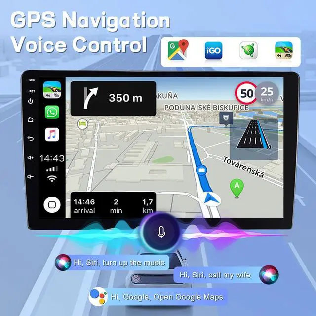Alt view image 5 of 7 - 4+64GB Car Radio for Honda Accord 7th 2003 2004 2005 2006 2007 with Wireless Carplay Android Auto, 10'' Touch Screen Head Unit for Accord 7th GPS Navigation WiFi SWC FM AM Radio Backup Camera