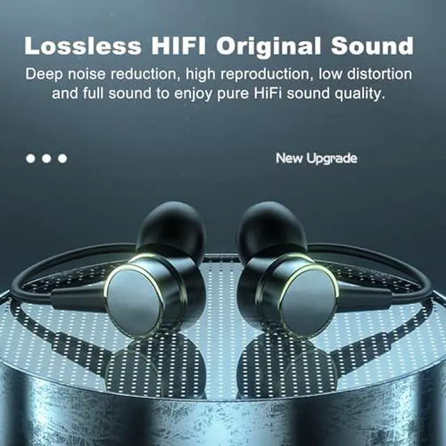 Alt view image 2 of 6 - Bluetooth Headphones, 5.1 Cordless Sports Earbuds, Stereo in Ear Earphones, Noise Cancelling Headsets for Gym Running Workout (Red)