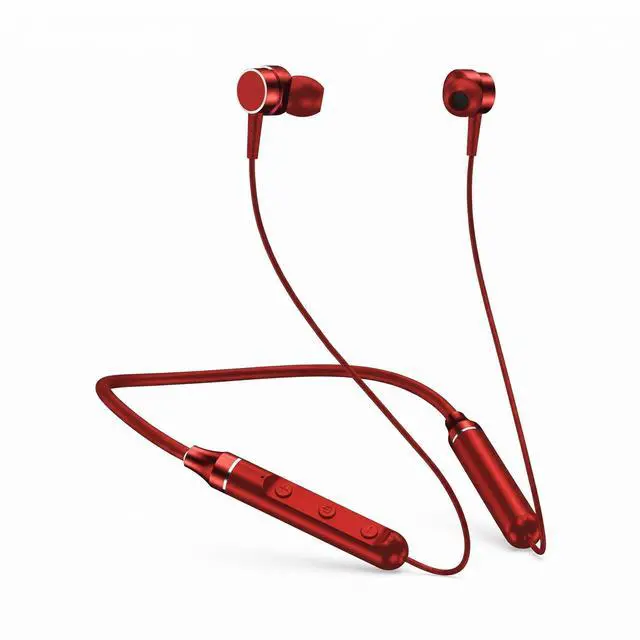 Main image of Bluetooth Headphones, 5.1 Cordless Sports Earbuds, Stereo in Ear Earphones, Noise Cancelling Headsets for Gym Running Workout (Red)