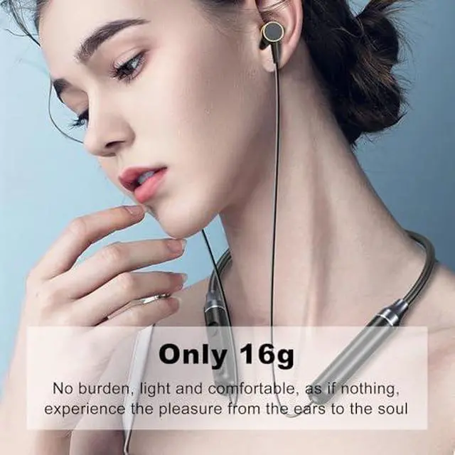 Alt view image 5 of 6 - Bluetooth Headphones, 5.1 Cordless Sports Earbuds, Stereo in Ear Earphones, Noise Cancelling Headsets for Gym Running Workout (Red)