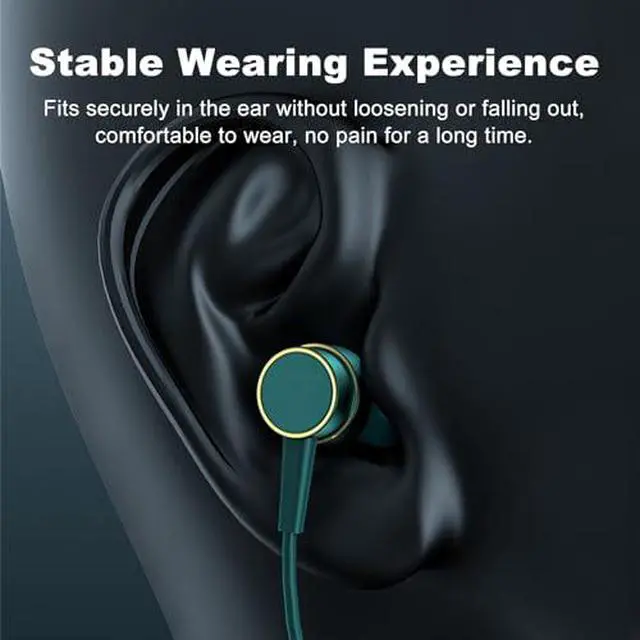 Alt view image 6 of 6 - Bluetooth Headphones, 5.1 Cordless Sports Earbuds, Stereo in Ear Earphones, Noise Cancelling Headsets for Gym Running Workout (Red)