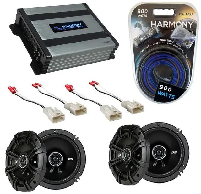 Main image of Compatible with Toyota Camry DX Sedan 2012-2014 Speaker Replacement Kicker Bundle 2 DSC65 & Harmony HA-A400.4 Amp