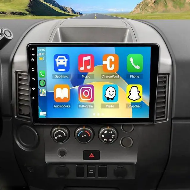Main image of Android 13 Double Din Car Stereo Radio for Nissan Titan 2004-2007 with Wireless Carplay Android Auto 10.1 in Touchscreen for Nissan Titan Car Stereo GPS Bluetooth WiFi FM RDS DSP SWC