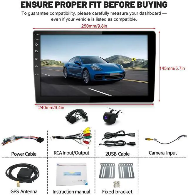 Alt view image 6 of 7 - Android 13 Double Din Car Stereo Radio for Ford Ranger 1998-2006 with Wireless Carplay Android Auto 10.1 in Touchscreen for Ford Ranger Car Stereo GPS Bluetooth WiFi FM RDS DSP SWC