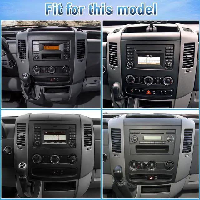 Alt view image 2 of 7 - Double Din Car Stereo Upgrade Radio for Dodge Sprinter 2007-2009 | 9.7" Touchscreen w/Wireless Carplay Android Auto GPS WiFi Bluetooth RDS DSP SWC Mirrorlink Backup Camera