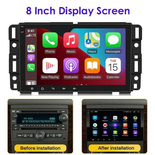 Alt view image 2 of 7 - 2+64G Double Din Car Stereo for Pontiac G6 2005-2010 Wireless Carplay Android Auto 7" Touchscreen Radio for Pontiac G6 Head Unit with Backup Camera Carplay Android Auto GPS Navigation Mirror Link