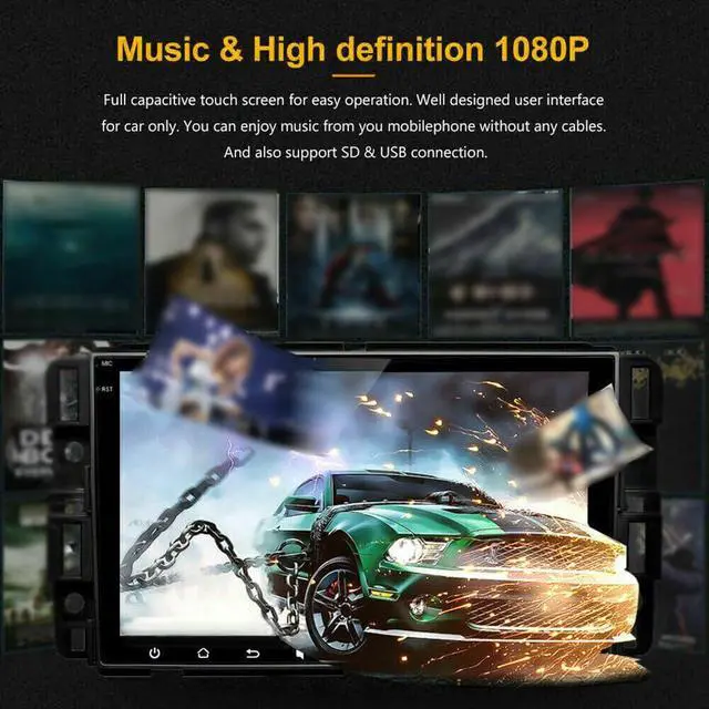 Alt view image 3 of 7 - Double Din Car Stereo for Chevrolet Impala 2006-2013 with Wireless CarPlay and Android Auto, 8 Inch IPS Touchscreen 2+32G Android 14 Car Radio Support Bluetooth WiFi GPS SWC FM RDS
