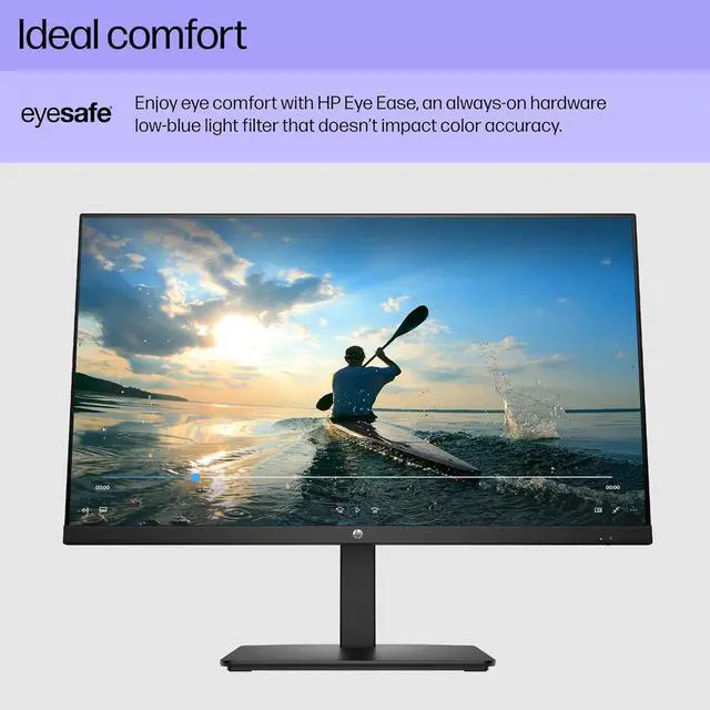 Alt view image 2 of 7 - 27" IPS LED FHD Monitor - Built-in Dual 2W Speakers - 100Hz - HDMI, DisplayPort, VGA - Series 2025 Office Monitor - Eye Ease with Eyesafe Certification, Black, w/HDMI