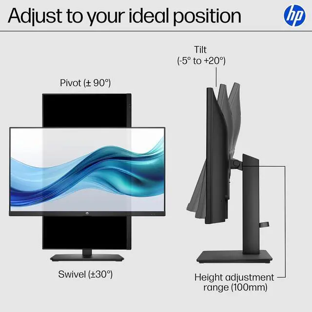 Alt view image 4 of 7 - 27" IPS LED FHD Monitor - Built-in Dual 2W Speakers - 100Hz - HDMI, DisplayPort, VGA - Series 2025 Office Monitor - Eye Ease with Eyesafe Certification, Black, w/HDMI