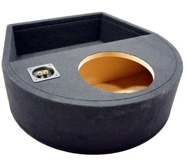 Alt view image 2 of 7 - Alpine SWT-10S2 Spare Tire Subwoofer Box Single 10" Loaded Enclosure | Wheel-well bass keeps cargo room free, hidden custom fit, matched woofer and cabinet ready to wire, 10 inch size