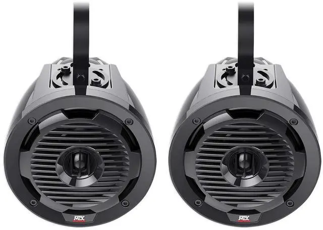 Main image of Pair WET65T 6.5" 300 Watt Marine Boat Wakeboard Tower Speakers - Black