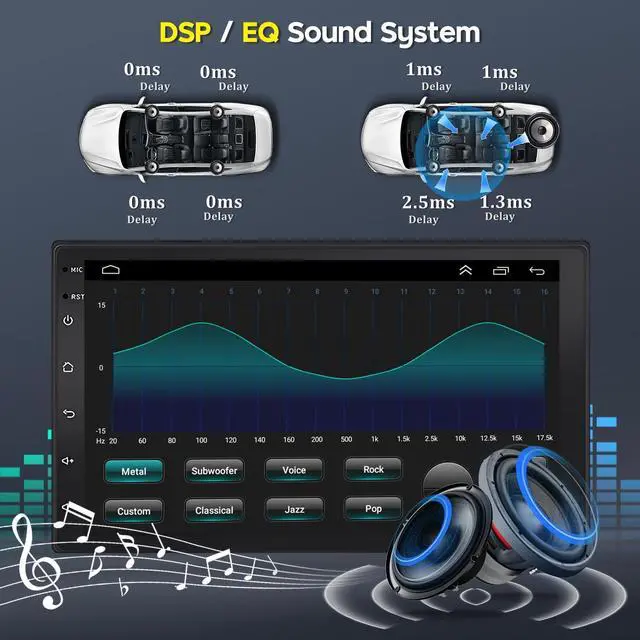 Alt view image 2 of 6 - Android 14 Car Stereo Radio for Plymouth Prowler 1997-2002, 6.86'' Touch Screen Car Radio with Carplay Android Auto Bluetooth WiFi GPS SWC FM RDS DSP Mirror Link Split Screen MIC Backup Camera