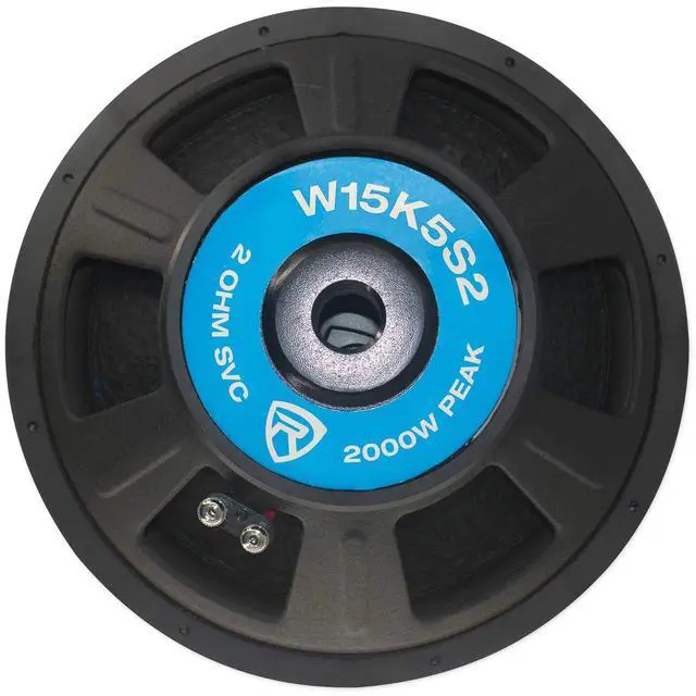 Alt view image 7 of 7 - W15K5S2 K5 15" SVC 2-Ohm Car Audio Subwoofer, 2-Pack | 2000W Peak / 500W RMS, 2.5" 4-Layer OFC Voice Coil, 60 Oz Magnet, Cast Iron Basket, Foam Surround, 5.98" Depth