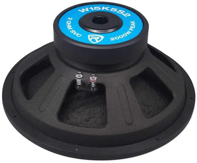 Alt view image 6 of 7 - W15K5S2 K5 15" SVC 2-Ohm Car Audio Subwoofer, 2-Pack | 2000W Peak / 500W RMS, 2.5" 4-Layer OFC Voice Coil, 60 Oz Magnet, Cast Iron Basket, Foam Surround, 5.98" Depth